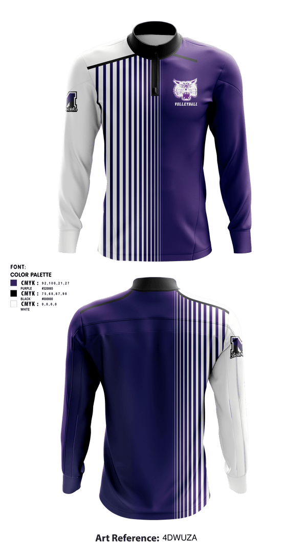 Quarter Zip Jacket, Muncie Central High School Volleyball, Men's Volleyball, Teamtime, Team time, sublimation, custom sports apparel, team uniforms, spirit wear, spiritwear, sports uniforms, custom shirts, team store, custom team store, fundraiser sports, apparel fundraiser