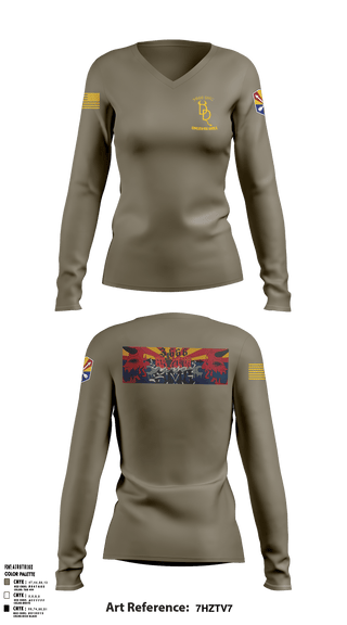 Women's Long Sleeve Vneck Shirt, 3666th SMC, Army, Teamtime, Team time, sublimation, custom sports apparel, team uniforms, spirit wear, spiritwear, sports uniforms, custom shirts, team store, custom team store, fundraiser sports, apparel fundraiser