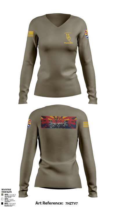 3666th SMC 60008447 Women's Long Sleeve V-neck Shirt - 37