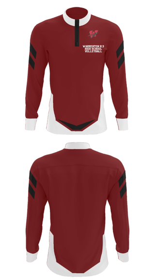Quarter Zip Jacket, Warrenton R-3 High School Volleyball, Men's Volleyball, Teamtime, Team time, sublimation, custom sports apparel, team uniforms, spirit wear, spiritwear, sports uniforms, custom shirts, team store, custom team store, fundraiser sports, apparel fundraiser