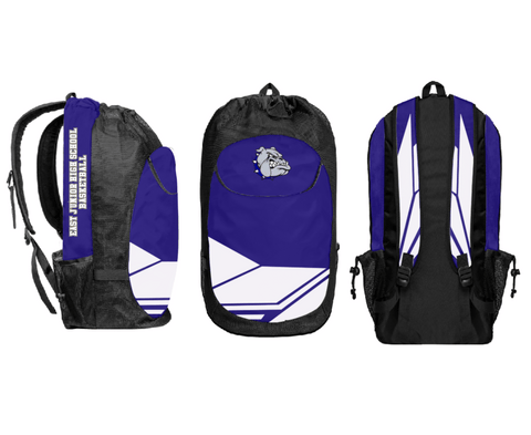 Gear Bag, East Junior High School Basketball, Men's Basketball, Teamtime, Team time, sublimation, custom sports apparel, team uniforms, spirit wear, spiritwear, sports uniforms, custom shirts, team store, custom team store, fundraiser sports, apparel fundraiser