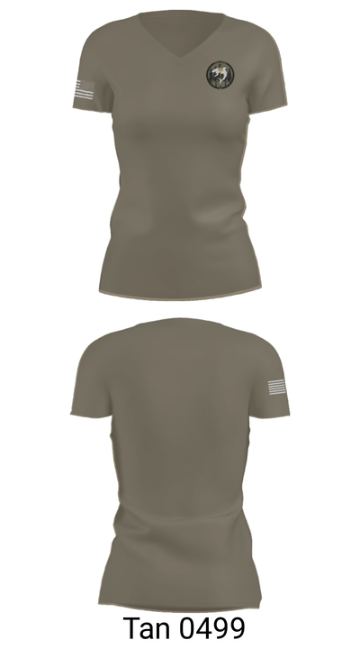 Mendocino County Coastal Sector 79074702 Women's Short Sleeve V-neck Shirt - 36