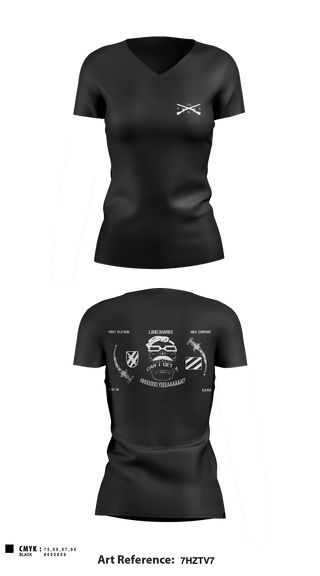 Women's Short Sleeve Vneck Shirt, 1st PLT/Able Co/3-121 IN, Army, Teamtime, Team time, sublimation, custom sports apparel, team uniforms, spirit wear, spiritwear, sports uniforms, custom shirts, team store, custom team store, fundraiser sports, apparel fundraiser