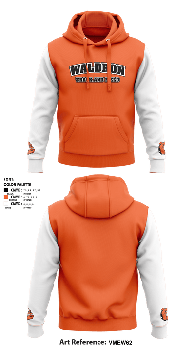 Waldron High School Track 38428946 Hoodie - 3