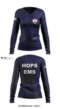 HOPS EMS 88989109 Women's Long Sleeve V-neck Shirt - 3