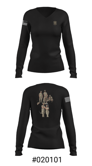 Women's Long Sleeve Vneck Shirt, , Army, Teamtime, Team time, sublimation, custom sports apparel, team uniforms, spirit wear, spiritwear, sports uniforms, custom shirts, team store, custom team store, fundraiser sports, apparel fundraiser