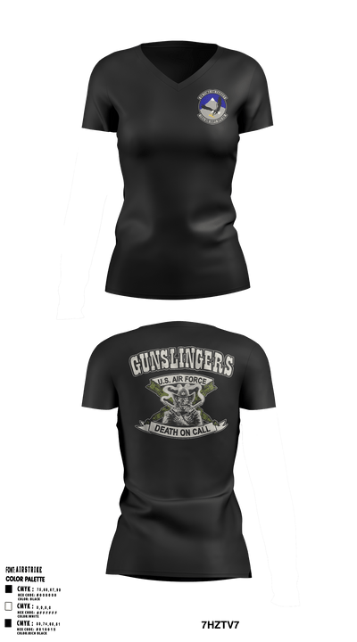 13th Air Support Operations Squadron 89640163 Women's Short Sleeve V-neck Shirt - 5