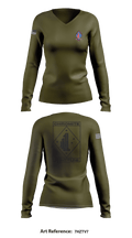 V1/1 23142041 Women's Long Sleeve V-neck Shirt - 74