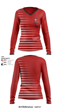 Highland Middle School 67929759 Women's Long Sleeve V-neck Shirt - 1