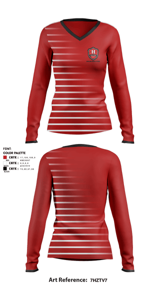 Women's Long Sleeve Vneck Shirt, Highland Middle School, Spirit Store, Teamtime, Team time, sublimation, custom sports apparel, team uniforms, spirit wear, spiritwear, sports uniforms, custom shirts, team store, custom team store, fundraiser sports, apparel fundraiser