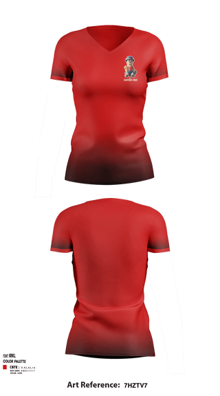 Women's Short Sleeve Vneck Shirt, Little Dog, , Teamtime, Team time, sublimation, custom sports apparel, team uniforms, spirit wear, spiritwear, sports uniforms, custom shirts, team store, custom team store, fundraiser sports, apparel fundraiser