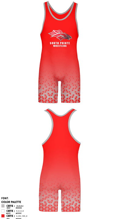 South Pointe High School Wrestling 6069587 Wrestling Singlet - 1