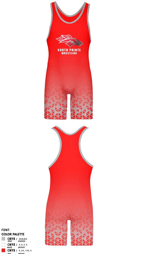 Wrestling Singlet, South Pointe High School Wrestling, Wrestling, Teamtime, Team time, sublimation, custom sports apparel, team uniforms, spirit wear, spiritwear, sports uniforms, custom shirts, team store, custom team store, fundraiser sports, apparel fundraiser
