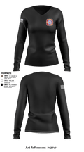 Marion Fire Rescue 14019753 Women's Long Sleeve V-neck Shirt - 3