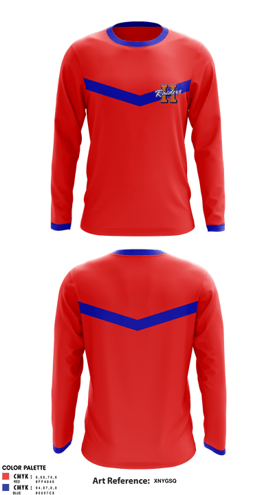 William Henry Harrison High School Cheer 60783078 Long Sleeve Performance Shirt - 2