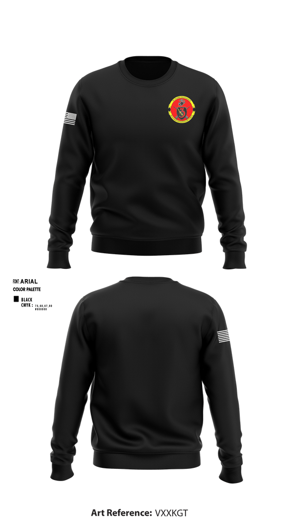Crew Neck Sweatshirt, 3rd Radio Battalion, Marines, Teamtime, Team time, sublimation, custom sports apparel, team uniforms, spirit wear, spiritwear, sports uniforms, custom shirts, team store, custom team store, fundraiser sports, apparel fundraiser