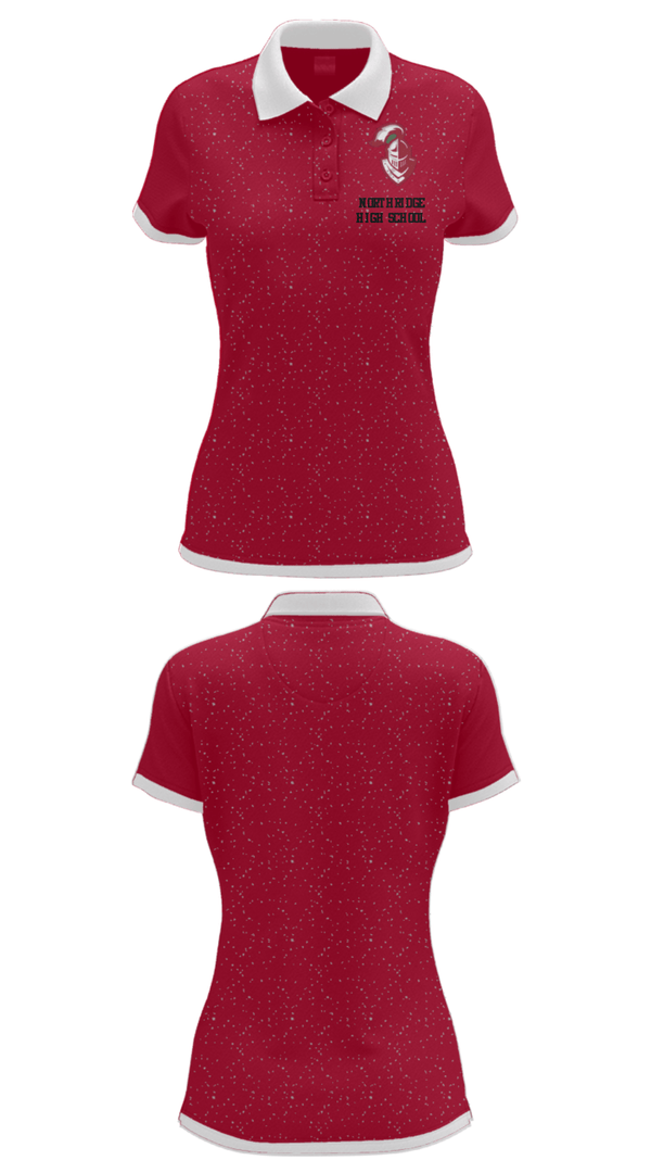 Women's Short Sleeve Performance Polo, Northridge High School, Spirit Store, Teamtime, Team time, sublimation, custom sports apparel, team uniforms, spirit wear, spiritwear, sports uniforms, custom shirts, team store, custom team store, fundraiser sports, apparel fundraiser