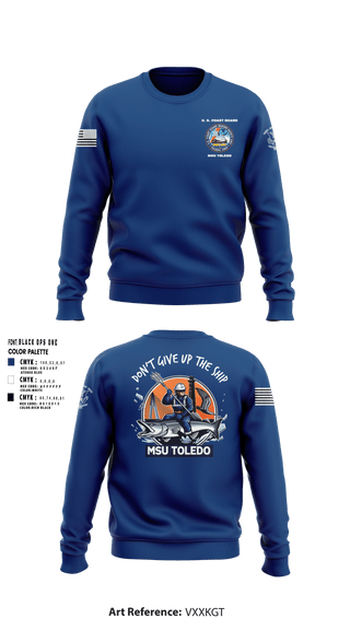 Crew Neck Sweatshirt, MSU Toledo, Coast Guard, Teamtime, Team time, sublimation, custom sports apparel, team uniforms, spirit wear, spiritwear, sports uniforms, custom shirts, team store, custom team store, fundraiser sports, apparel fundraiser
