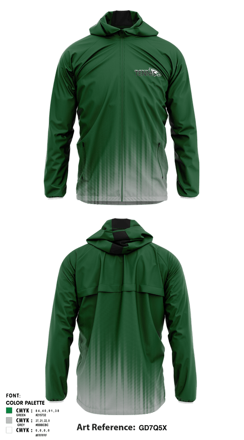 Windbreaker, Collins Hill High School Tennis, Tennis, Teamtime, Team time, sublimation, custom sports apparel, team uniforms, spirit wear, spiritwear, sports uniforms, custom shirts, team store, custom team store, fundraiser sports, apparel fundraiser