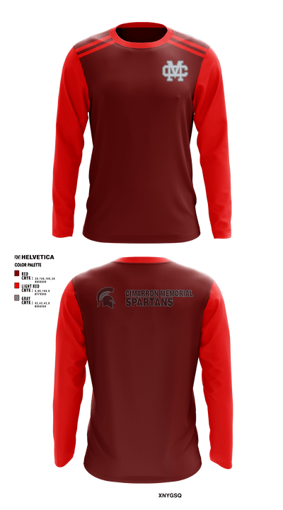 Cimarron Memorial High School Soccer 52445878 Long Sleeve Performance Shirt - 1