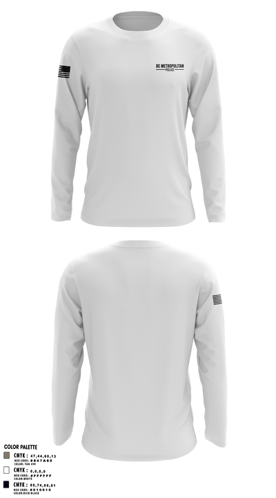 DC metropolitan police 40878444 Long Sleeve Performance Shirt - 2