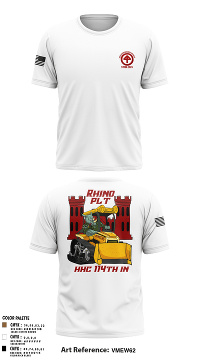 HHC 1-114 Infantry Brigade 59777131 Short Sleeve Performance Shirt - 5