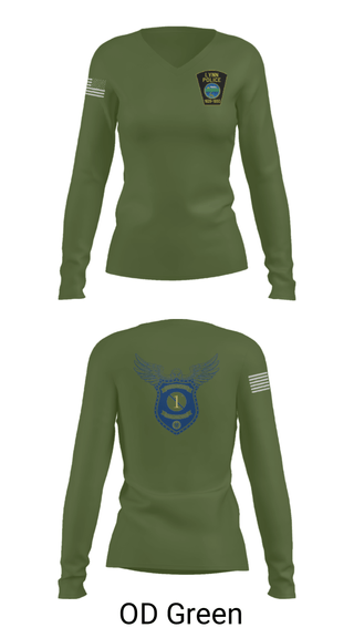 Women's Long Sleeve Vneck Shirt, , Police, Teamtime, Team time, sublimation, custom sports apparel, team uniforms, spirit wear, spiritwear, sports uniforms, custom shirts, team store, custom team store, fundraiser sports, apparel fundraiser