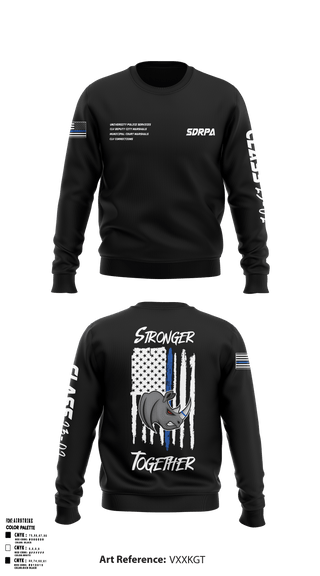 Crew Neck Sweatshirt, SDRPA, Police, Teamtime, Team time, sublimation, custom sports apparel, team uniforms, spirit wear, spiritwear, sports uniforms, custom shirts, team store, custom team store, fundraiser sports, apparel fundraiser