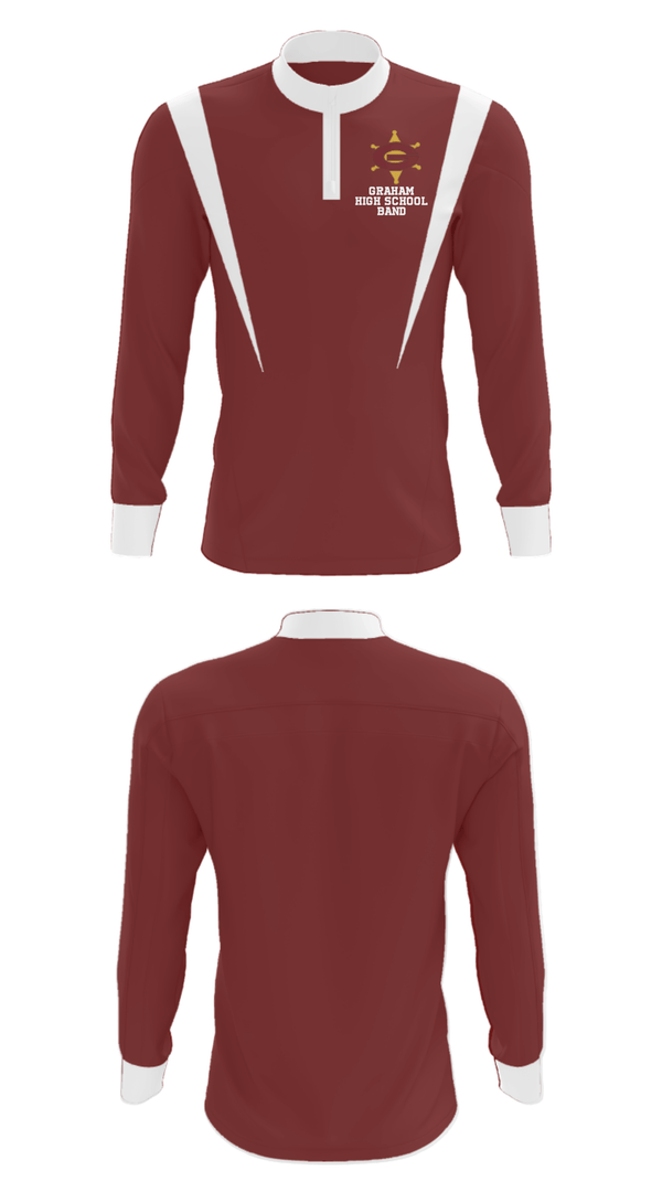 Quarter Zip Jacket, Graham High School Band, Spirit Store, Teamtime, Team time, sublimation, custom sports apparel, team uniforms, spirit wear, spiritwear, sports uniforms, custom shirts, team store, custom team store, fundraiser sports, apparel fundraiser