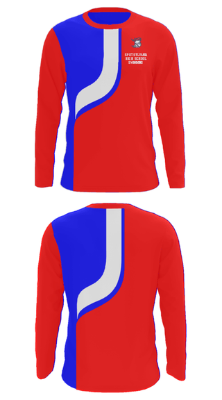 Long Sleeve Performance Shirt, Spotsylvania High School Swimming, Swimming, Teamtime, Team time, sublimation, custom sports apparel, team uniforms, spirit wear, spiritwear, sports uniforms, custom shirts, team store, custom team store, fundraiser sports, apparel fundraiser