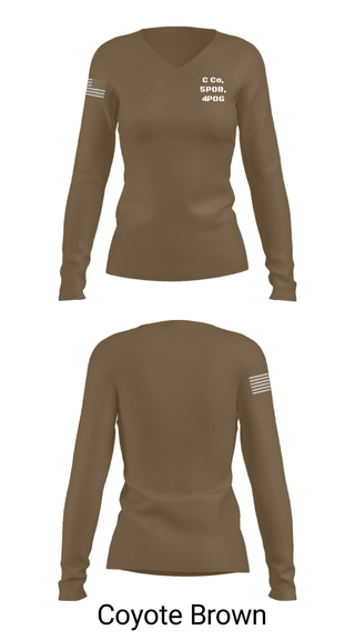 Women's Long Sleeve Vneck Shirt, , Army, Teamtime, Team time, sublimation, custom sports apparel, team uniforms, spirit wear, spiritwear, sports uniforms, custom shirts, team store, custom team store, fundraiser sports, apparel fundraiser