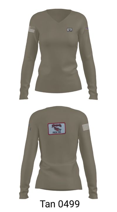 Echo pol 1/126 avn 6177830 Women's Long Sleeve V-neck Shirt - 40