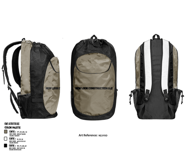Gear Bag, New Look Construction LLC, , Teamtime, Team time, sublimation, custom sports apparel, team uniforms, spirit wear, spiritwear, sports uniforms, custom shirts, team store, custom team store, fundraiser sports, apparel fundraiser
