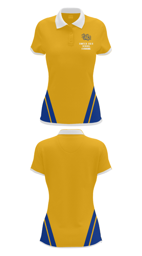 Women's Short Sleeve Performance Polo, Sumter High School Swimming, Swimming, Teamtime, Team time, sublimation, custom sports apparel, team uniforms, spirit wear, spiritwear, sports uniforms, custom shirts, team store, custom team store, fundraiser sports, apparel fundraiser