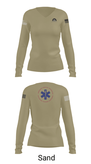 Women's Long Sleeve Vneck Shirt, , Fire Department, Teamtime, Team time, sublimation, custom sports apparel, team uniforms, spirit wear, spiritwear, sports uniforms, custom shirts, team store, custom team store, fundraiser sports, apparel fundraiser