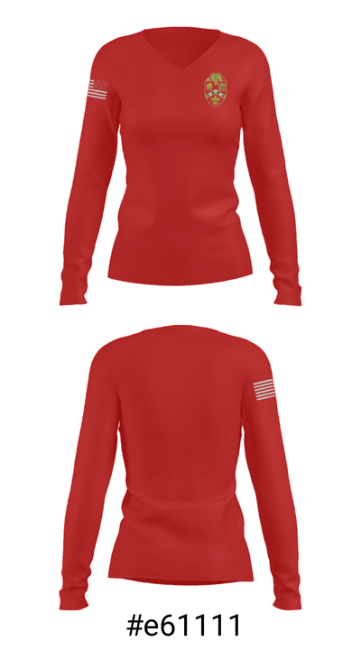 HHB 3rd Battalion, 3rd Field Artillery 61548411 Women's Long Sleeve V-neck Shirt - 37