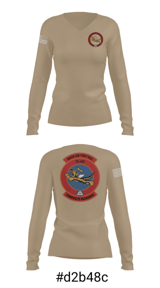 Women's Long Sleeve Vneck Shirt, , Air Force, Teamtime, Team time, sublimation, custom sports apparel, team uniforms, spirit wear, spiritwear, sports uniforms, custom shirts, team store, custom team store, fundraiser sports, apparel fundraiser
