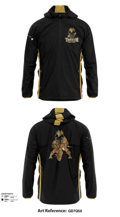 Windbreaker, TRENCH WARRIORS, Football, Teamtime, Team time, sublimation, custom sports apparel, team uniforms, spirit wear, spiritwear, sports uniforms, custom shirts, team store, custom team store, fundraiser sports, apparel fundraiser