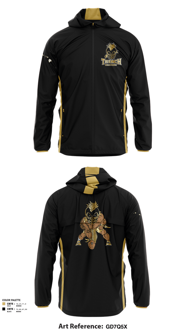Windbreaker, TRENCH WARRIORS, Football, Teamtime, Team time, sublimation, custom sports apparel, team uniforms, spirit wear, spiritwear, sports uniforms, custom shirts, team store, custom team store, fundraiser sports, apparel fundraiser