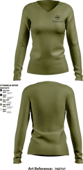 Stealth customs 84323734 Women's Long Sleeve V-neck Shirt - 5