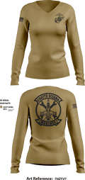Oceana Marines 61589577 Women's Long Sleeve V-neck Shirt - 8