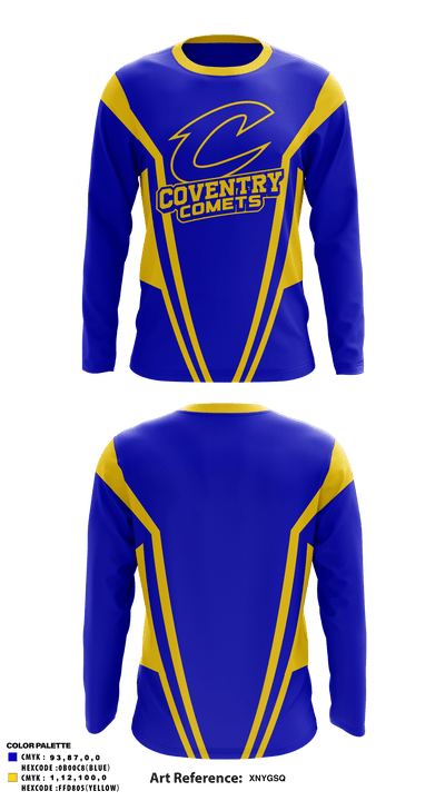 Coventry Comets Wrestlingl 60365738 Long Sleeve Performance Shirt - 1