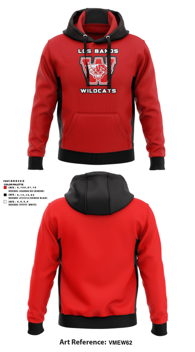 Los Banos Wildcats 40906779 Hoodie - 1