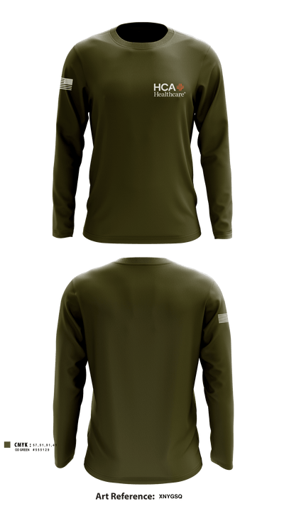 HCA HEALTHCARE 97224522 Long Sleeve Performance Shirt - 1