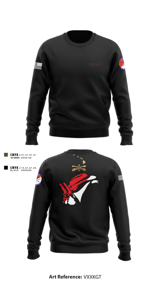 Crew Neck Sweatshirt, 2-6 Cav Alpha troop Renegades, Army, Teamtime, Team time, sublimation, custom sports apparel, team uniforms, spirit wear, spiritwear, sports uniforms, custom shirts, team store, custom team store, fundraiser sports, apparel fundraiser