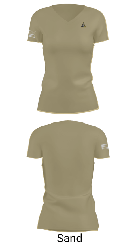 Women's Short Sleeve Vneck Shirt, , Army, Teamtime, Team time, sublimation, custom sports apparel, team uniforms, spirit wear, spiritwear, sports uniforms, custom shirts, team store, custom team store, fundraiser sports, apparel fundraiser