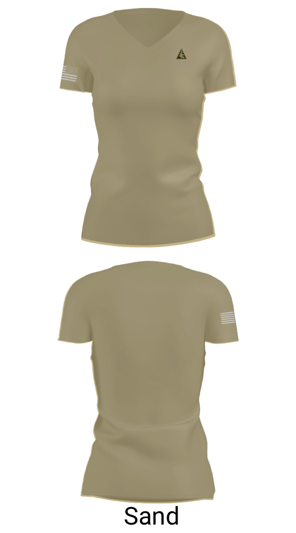 Women's Short Sleeve Vneck Shirt, , Army, Teamtime, Team time, sublimation, custom sports apparel, team uniforms, spirit wear, spiritwear, sports uniforms, custom shirts, team store, custom team store, fundraiser sports, apparel fundraiser