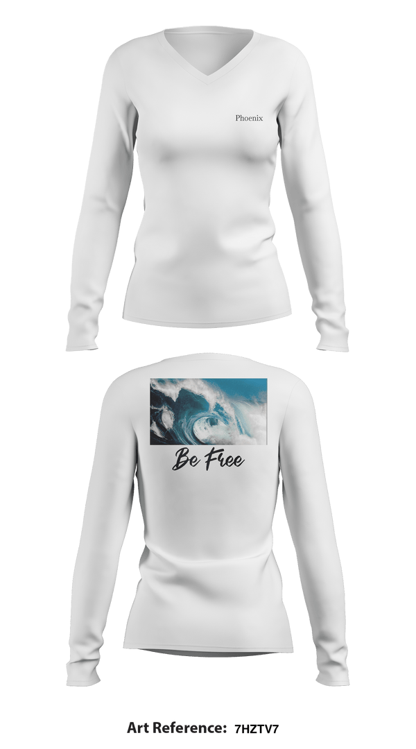 Women's Long Sleeve Vneck Shirt, Beads&Crafts, , Teamtime, Team time, sublimation, custom sports apparel, team uniforms, spirit wear, spiritwear, sports uniforms, custom shirts, team store, custom team store, fundraiser sports, apparel fundraiser
