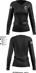 EOD MOBILE UNIT EAST COAST 86801002 Women's Long Sleeve V-neck Shirt - 1