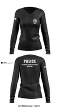 POLICE CRIMINAL INVESTIGATIONS DIVISION 56633419 Women's Long Sleeve V-neck Shirt - 3